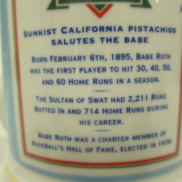Beer Stein Babe Ruth Vintage 1995 Special Limited Edition Sunkist Auckland - Picture 8 of 8